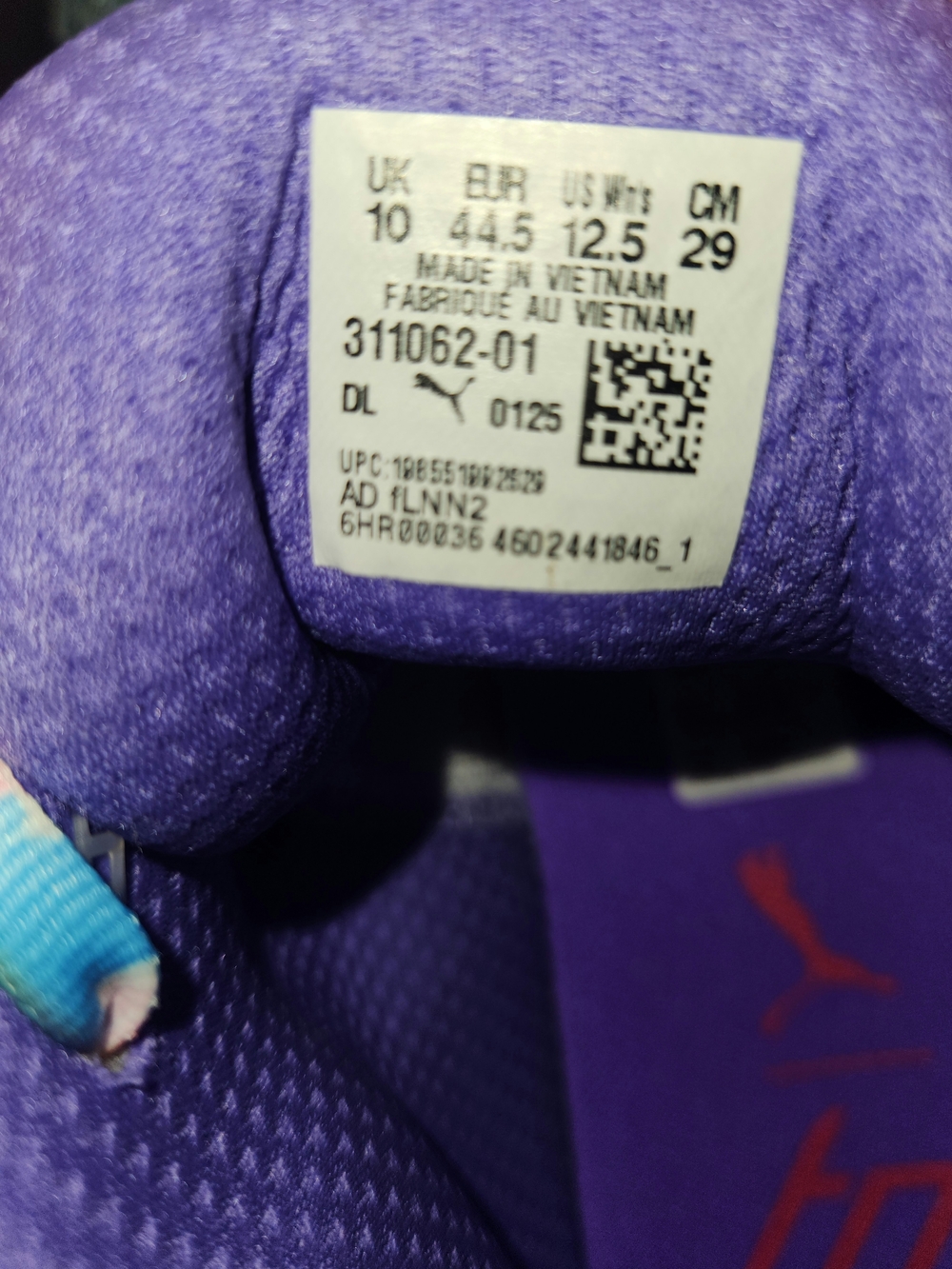Puma Stewie 2 Basketball Shoes Womens 12.5 Teal Purple Multi 311062-01 - Picture 5 of 5